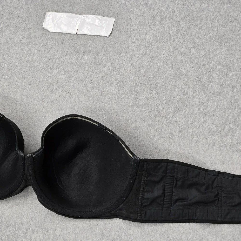 Cacique Women Bra 44DD Black T Shirt Underwired Lightly Lined READ